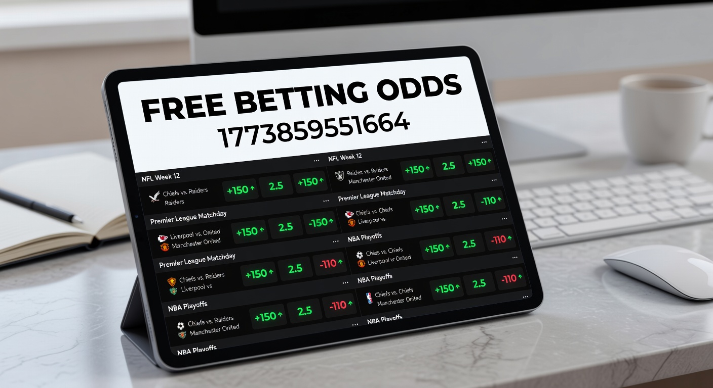 Digital display showing various free betting odds promotions across sportsbooks, highlighting enhanced odds and no-risk offers