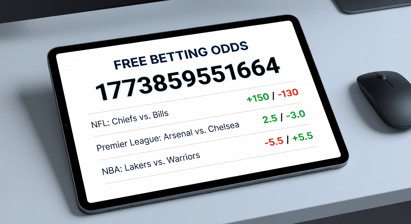 Close-up of a smartphone screen displaying a free betting odds claim process, with promotional banners for soccer and basketball events