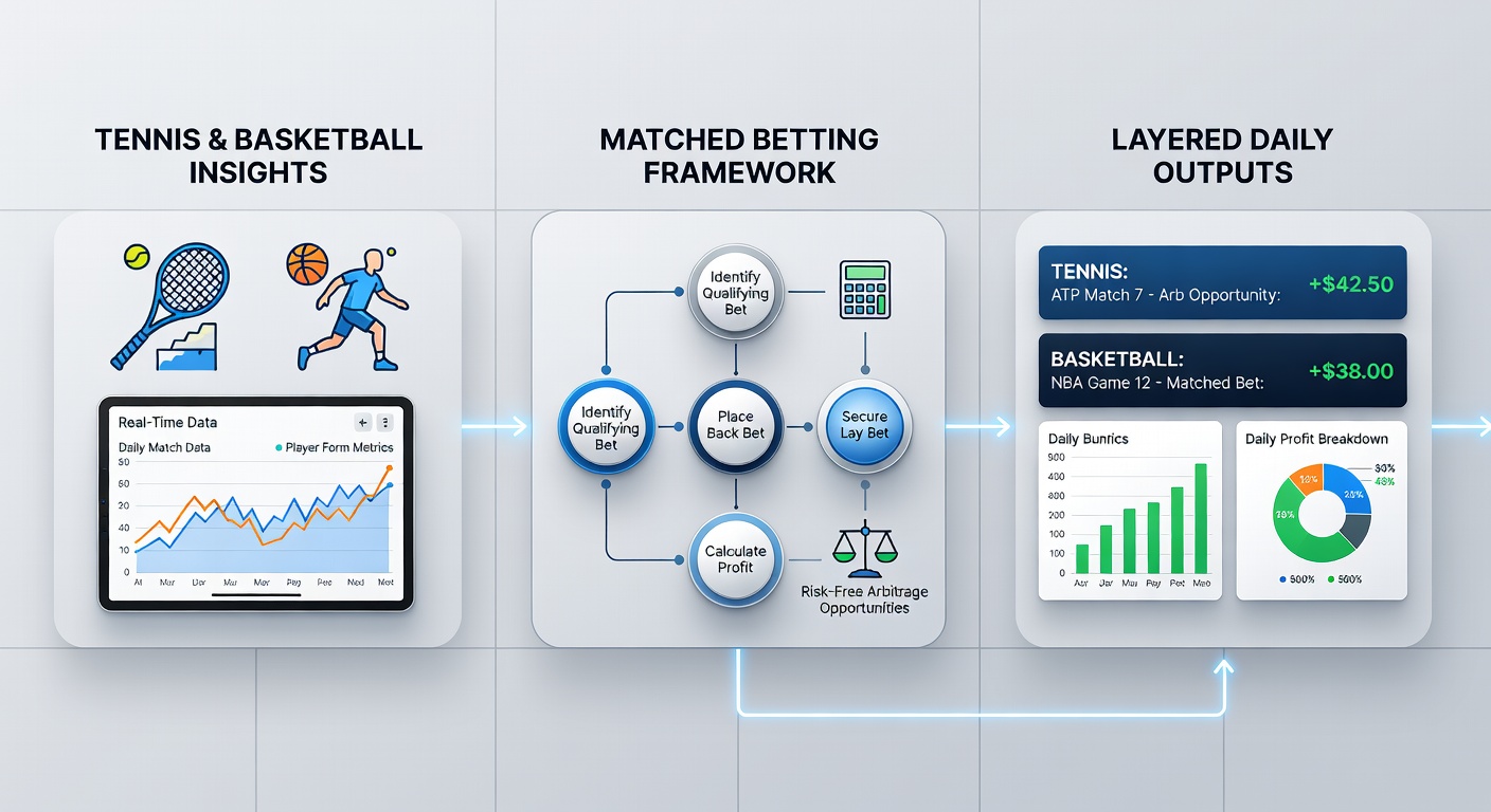 Basketball players driving to the hoop during intense NBA game, overlaid with tennis racket and ball graphics illustrating betting integration