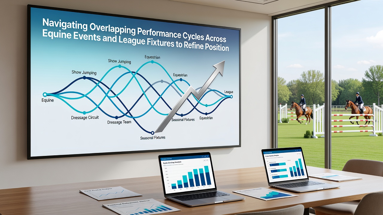 Coaches analyzing performance data on multiple screens in a modern training facility