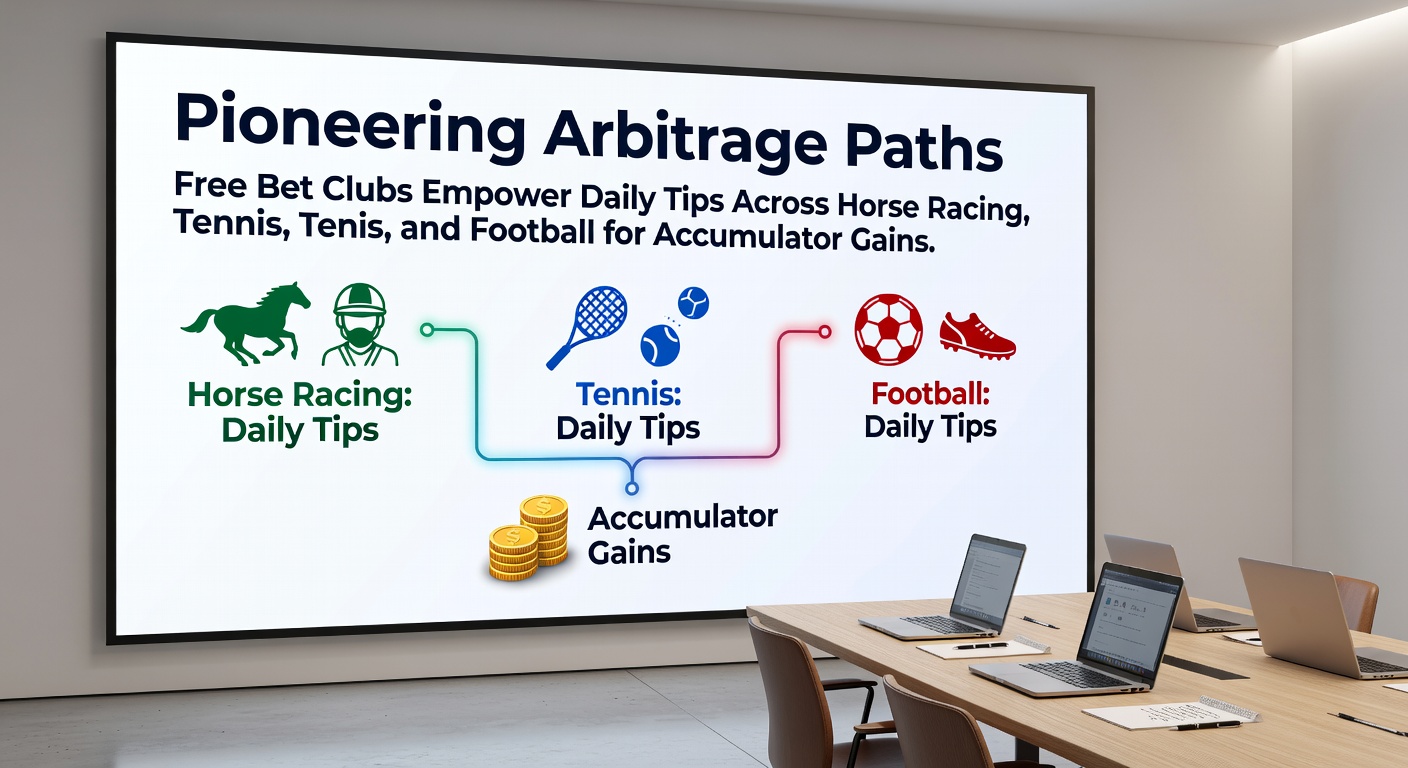 Dynamic visualization of intertwined betting paths across horse tracks, tennis courts, and football pitches, highlighting free bet club integrations for arbitrage opportunities