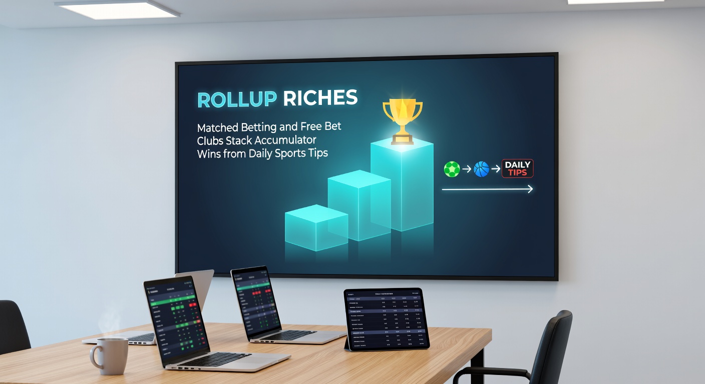 Infographic illustrating free bet club cycles feeding into accumulator builds from sports tips, with profit arrows rolling up over weeks