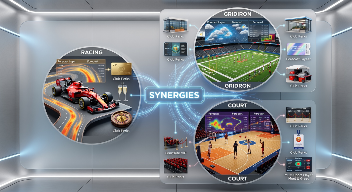 Detailed view of membership perk interfaces displaying integrated racing, gridiron, and tennis forecast layers